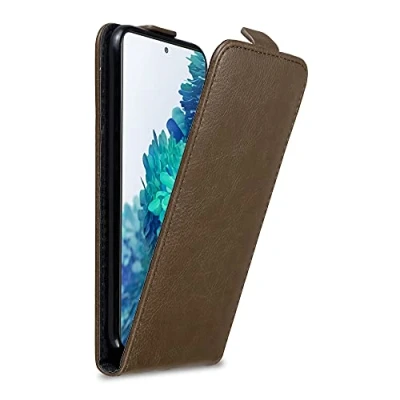 Afbeelding van Cadorabo Hoesje geschikt voor Samsung Galaxy S20 FE in KOFFIE BRUIN Beschermhoes flip design Case Cover met magnetische sluiting