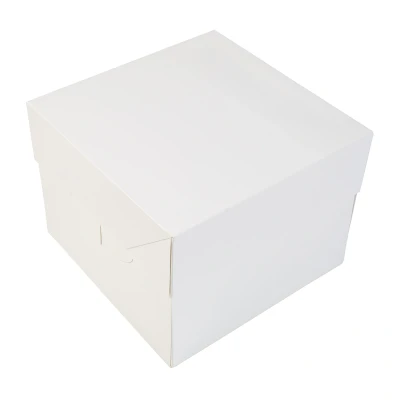 Afbeelding van Taartdoos 20x20x15cm. Wit 3st