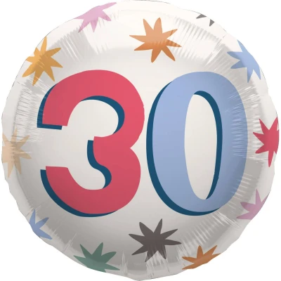 Afbeelding van Folat Folieballon Starburst 30 jaar (45 cm)