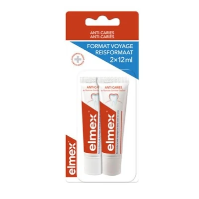 Afbeelding van Elmex Anti Carys Tandpasta Reisverpakking 2 x 12 ml