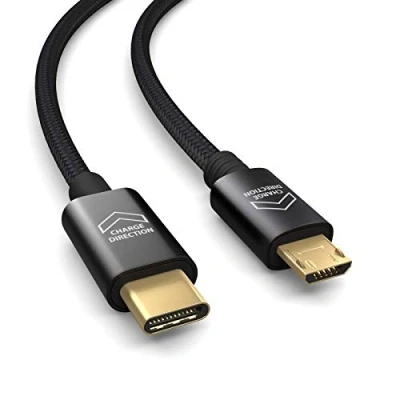 Afbeelding van PAXO USB OTG aansluitkabel, 0,3 m, C naar micro kabel (laadt apparaten op), datakabel, oplaadkabel, 2.0