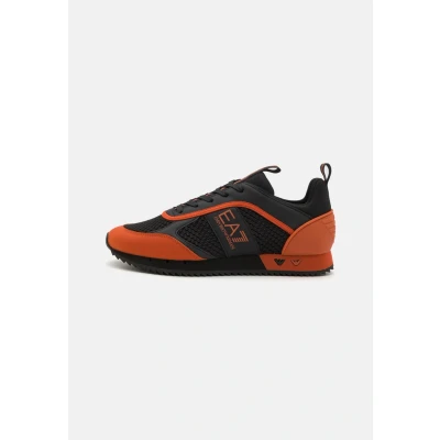 Afbeelding van EA7 Emporio Armani Laces Unisex Sneakers laag, Heren, Maat: 43 1/3, Black/robois tea Imitatieleer/ textiel