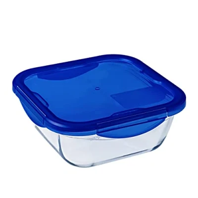 Image de Boîte carrée avec couvercle 21 cm Cook &amp; Go Pyrex Transparent Verre