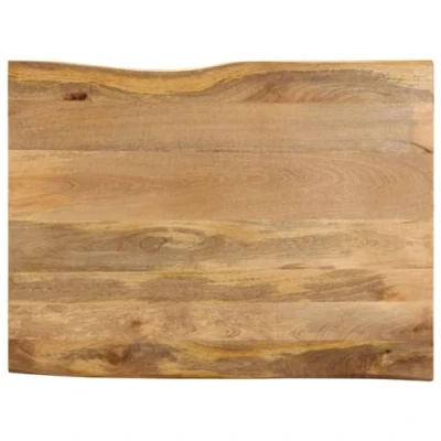 Afbeelding van Tafelblad met natuurlijke rand 90x80x2,5 cm massief mangohout