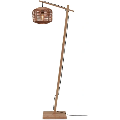 Afbeelding van GOOD&amp;MOJO Vloerlamp Tanami Bamboe/Rotan 55x30x150cm Bruin
