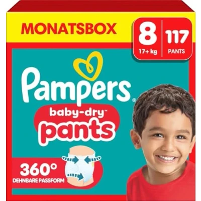 Afbeelding van Pampers Baby Dry Luierbroekjes Maat 8 (19 kg+) 117 stuks
