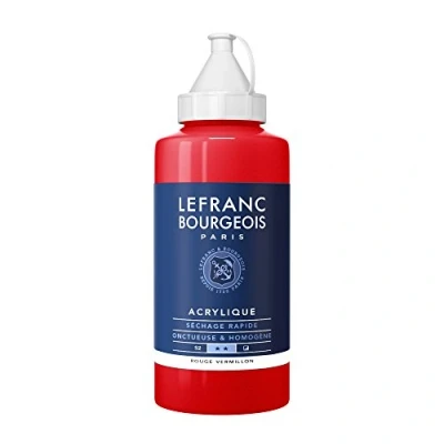 Afbeelding van Lefranc Bourgeois fijne acrylverf, Fles 750 ml, vermiljoenrood