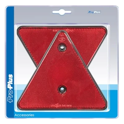 Afbeelding van Pro Plus Reflector Driehoek 133 x 148 mm Rood E4 Gekeurd 2 stuks
