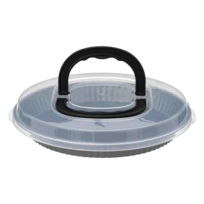 Afbeelding van Secret de Gourmet Taartvorm met deksel D33/34x7cm Binnenmaat 32,5/34cm Grijs