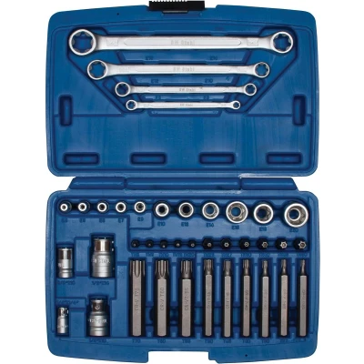 Afbeelding van SW Stahl 04445L Doppenset 39 Torx, E profiel, Torx TR Chroom vanadium staal 1/2 Vierkant