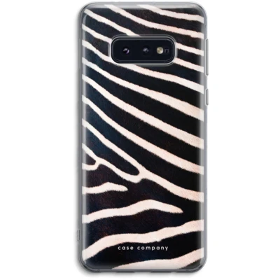 Afbeelding van Case Company® hoesje geschikt voor Samsung Galaxy S10e Zebra Soft Cover Telefoonhoesje Bescherming aan alle Kanten en Schermrand