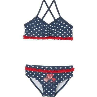 Afbeelding van Playshoes Bikini Hartjes Uv werend Blauw Meisjes Maat 122/128