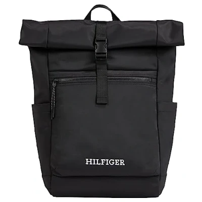 Afbeelding van Tommy Hilfiger Monotype Rolltop Backpack Unisex Rugzak, Maat: One Size, Black