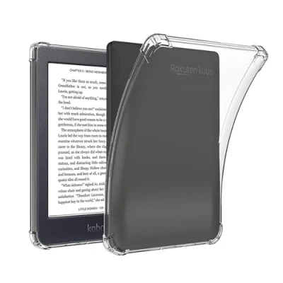 Afbeelding van GIOPUEY Coque transparente pour Kobo Nia arrière en TPU souple fine avec protection airbag Légère, compatible Transparent