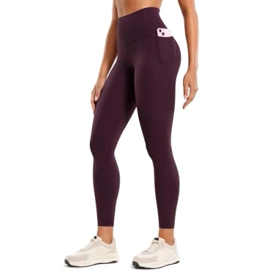 Afbeelding van CRZ YOGA Dames Butterluxe yoga, leggings, 63 cm hoge taille, ultra zachte leggings voor work out, Donker Paars