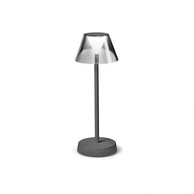 Afbeelding van Ideal Lux Lolita LED terraslamp, accu, grijs