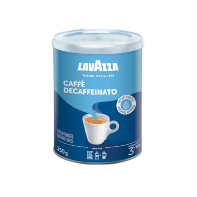 Image de Lavazza, Caffè Decaffeinato Café moulu pour cafetière à moka, expresso sans caféine, avec des notes aromatiques de fruits secs, Arabica &amp; Robusta, intensité 3/10, torréfaction moyenne, 250 g
