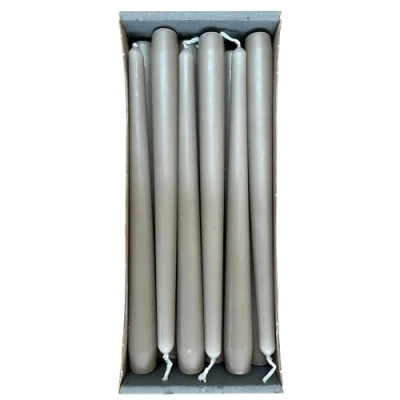 Afbeelding van Nordring 12 conische kaarsen 2,3 x 25 cm, warm grijs