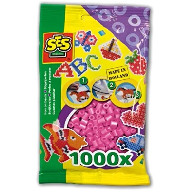 Afbeelding van Ses Creative Beedz Strijkkralen Roze 1000 Stuks