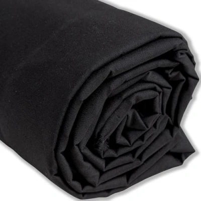 Image de IPEA tissu en coton Popeline noir 200 cm x 150 Fabriqué Italie au mètre pour couture, vêtements, doublures, meubles, accessoires, patchwork, uni coudre