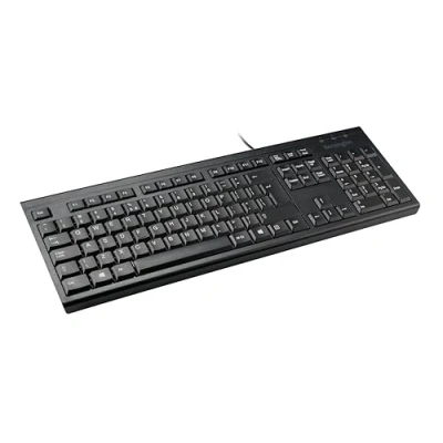 Afbeelding van Kensington KB100 EQ Toetsenbord full size USB QWERTY Italiaans zwart bruine doos