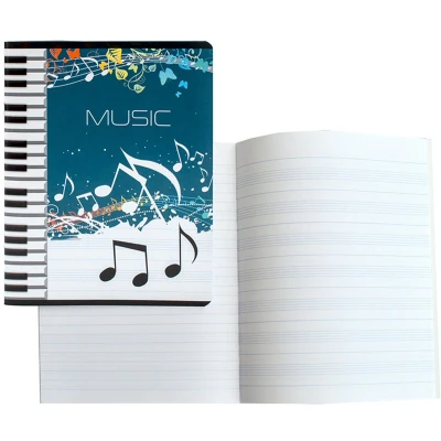 Afbeelding van Verhaak 3 pak Muziekschriften met Notenbalken A5 formaat Muziek Design