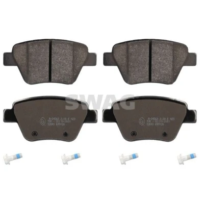 Afbeelding van SWAG 30 91 6797 Remblokkenset Achteras Excl. slijtage waarschuwingscontact Incl schroefset VOLKSWAGEN: Golf 6, Touran I, 6