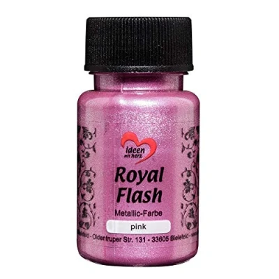 Afbeelding van Royal Flash Metallic acrylverf met de fijnste glitterdeeltjes, 50 ml (paars/roze)
