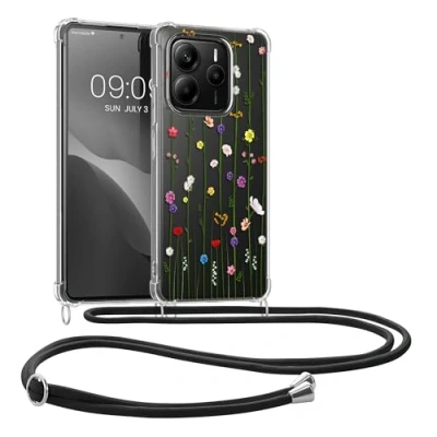 Afbeelding van kwmobile telefoonhoesje geschikt voor Xiaomi Redmi Note 14 5G Hoesje met telefoonkoord Back cover smartphone Case in meerkleurig / transparant