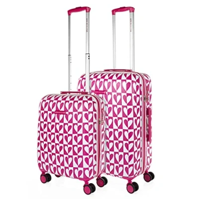Afbeelding van AGATHA RUIZ DE LA PRADA rijstkoffers medium koffer tas kinderkoffer Meisje. Lichte set Meisje bagageset met wielen en hangslot TSA 134200B, Fuchsia