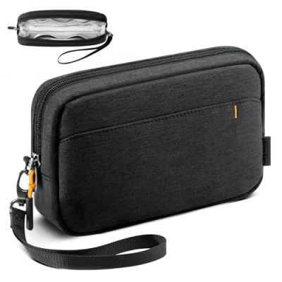 Afbeelding van Inateck Opbergtas voor elektronische kabel, spatwaterdichte reisaccessoiretas, multifunctionele tas, compatibel met muis, kabels, USB stick, zwart