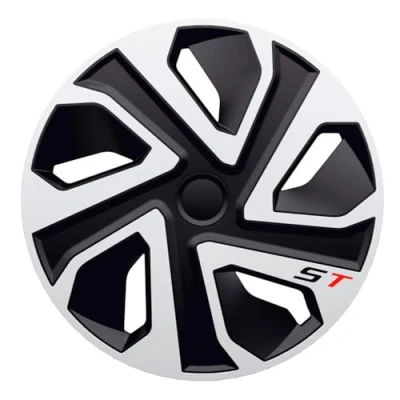 Afbeelding van J Tec ST wieldoppen, 18 inch, zilver/zwart