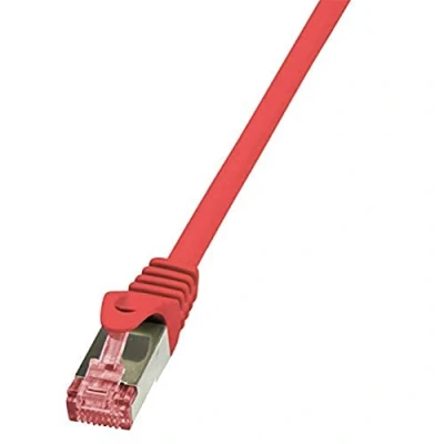 Afbeelding van LogiLink CQ2044S RJ45 Netwerkkabel, patchkabel CAT 6 S/FTP 1.50 m Rood Vlambestendig, Snagless 1 stuk(s)