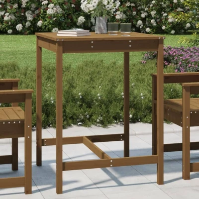 Afbeelding van Tuintafel 82,5x82,5x110 cm massief grenenhout honingbruin