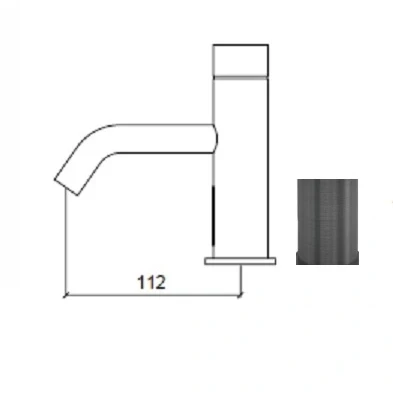 Afbeelding van Waterevolution Flow elektronische wastafelkraan infrarood op 230volt Gun Metal T110EEGME