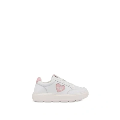 Afbeelding van Love Moschino BOLD Sneakers laag, Dames, Maat: 38, Bianco/cipria Kalfsleer