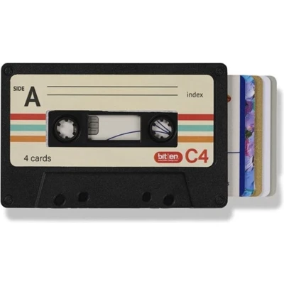 Afbeelding van Cassettebandje Kaarthouder Zwart