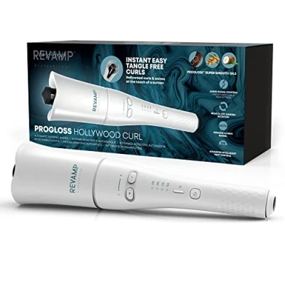 Afbeelding van Revamp Progloss Hollywood Curl Autocurler krultang curls Automatische Stijltang Wit