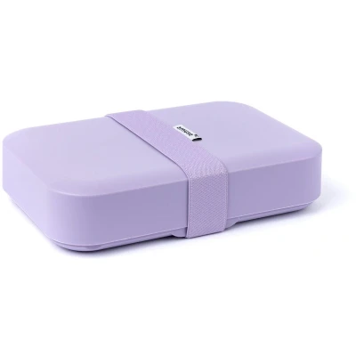 Afbeelding van Amuse Lunchbox Large Lavender Brooddoos met Rekker in Hoogte Verstelbaar Vaatwasserbestendig BPA vrij Paars 210 x 140 50 mm