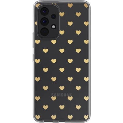Afbeelding van imoshion hoesje Geschikt voor Samsung Galaxy A53 Siliconen Design Meerkleurig / Golden Hearts