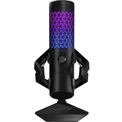 Image de Microphone Gaming Asus ROG Carnyx avec rétroéclairage Aura Sync RGB et filtre antipop Noir