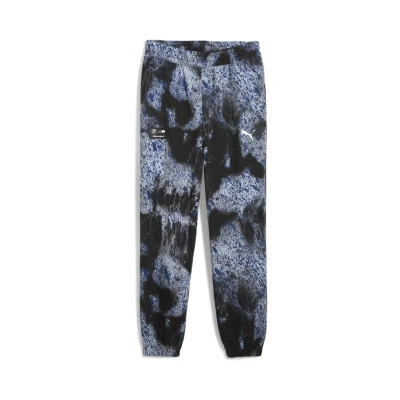Afbeelding van Puma Jogging MIT Allover Trainingsbroek, Heren, Maat: Large, Black