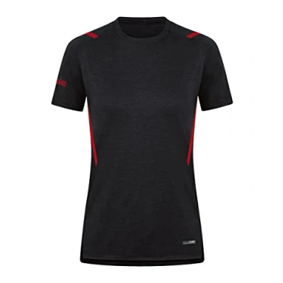 Afbeelding van JAKO T shirt Challenge Zwart gemeleerd/rood