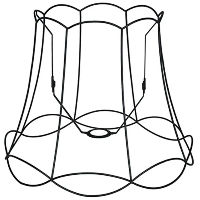Afbeelding van QAZQA granny frame Retro Lampenkap Ø 450 mm Zwart