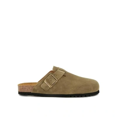 Afbeelding van Scholl Olivier NEW Muiltjes, Heren, Maat: 39, Khaki Veloursleer