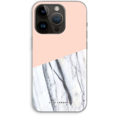 Afbeelding van Case Company® hoesje geschikt voor iPhone 14 Pro A touch of peach Soft Cover Telefoonhoesje Bescherming aan alle Kanten en Schermrand