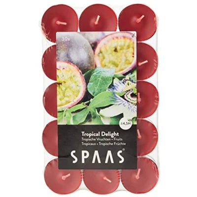 Afbeelding van SPAAS 30 Theelichten Geur, ± 4,5 uur Tropical delight