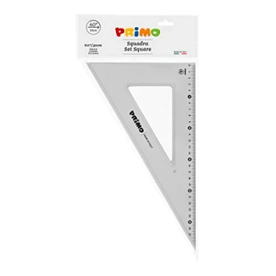 Image de Morocolor PRIMO, Équerre 60 30 cm, couleur gris fumé, antireflet, stable et résistant, lecture facilitée, haute précision, idéal pour le dessin technique