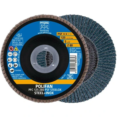 Afbeelding van PFERD 67768125 Z Psf Steelox Lamellenschijf Diameter 125 mm Boordiameter 22.23 10 stuk(s)