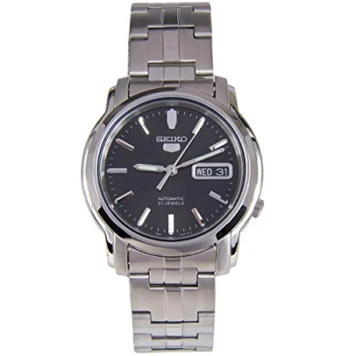 Afbeelding van Seiko Horlogeband SNKK71K1, Zwart/Zilver, armband